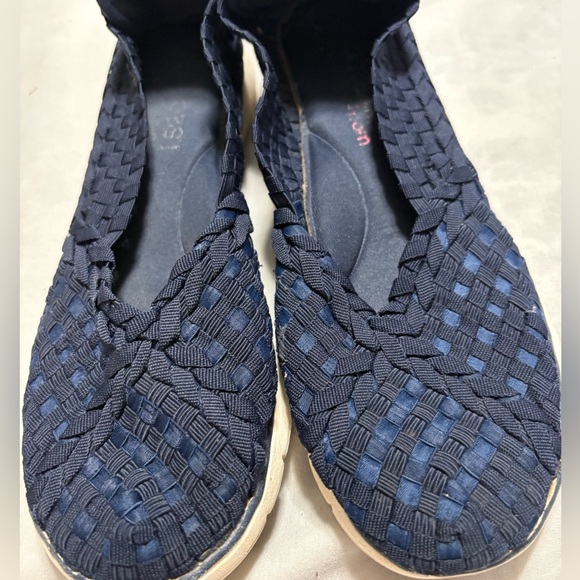 BOBS from Skechers Shoes - Women's Navy Woven Flats